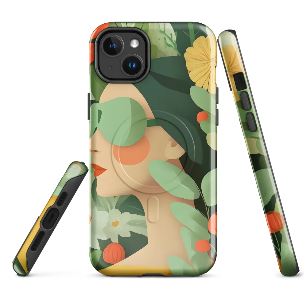 Nature's Serenity: A Modern Portrait | Phone Case |  14 Plus | MagSafe® Tough Case | Glossy
