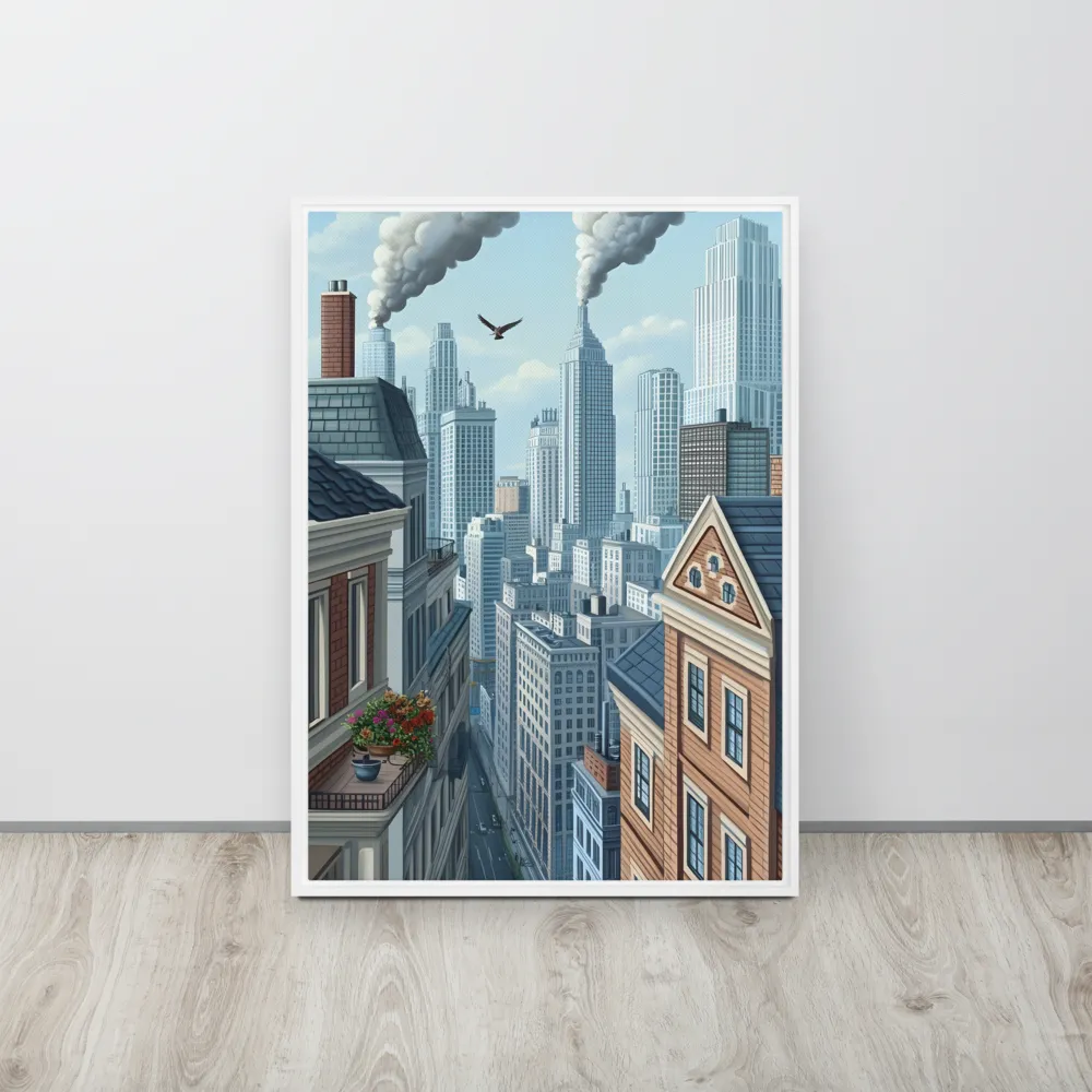 Urban Symphony | Canvas with White Frame | 20″×28″