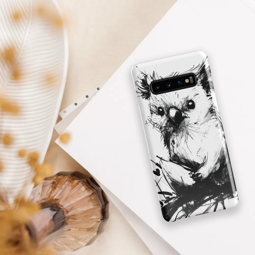 Whimsical Koala in Ink | Phone Case |  S10 Plus | Snap Case | Glossy