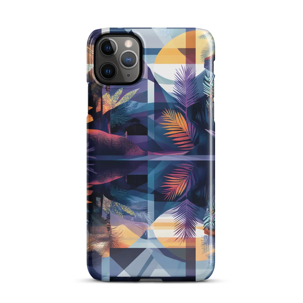 Tropical Serenity: A Modern Landscape | Phone Case |  11 Pro Max | Snap Case | Glossy