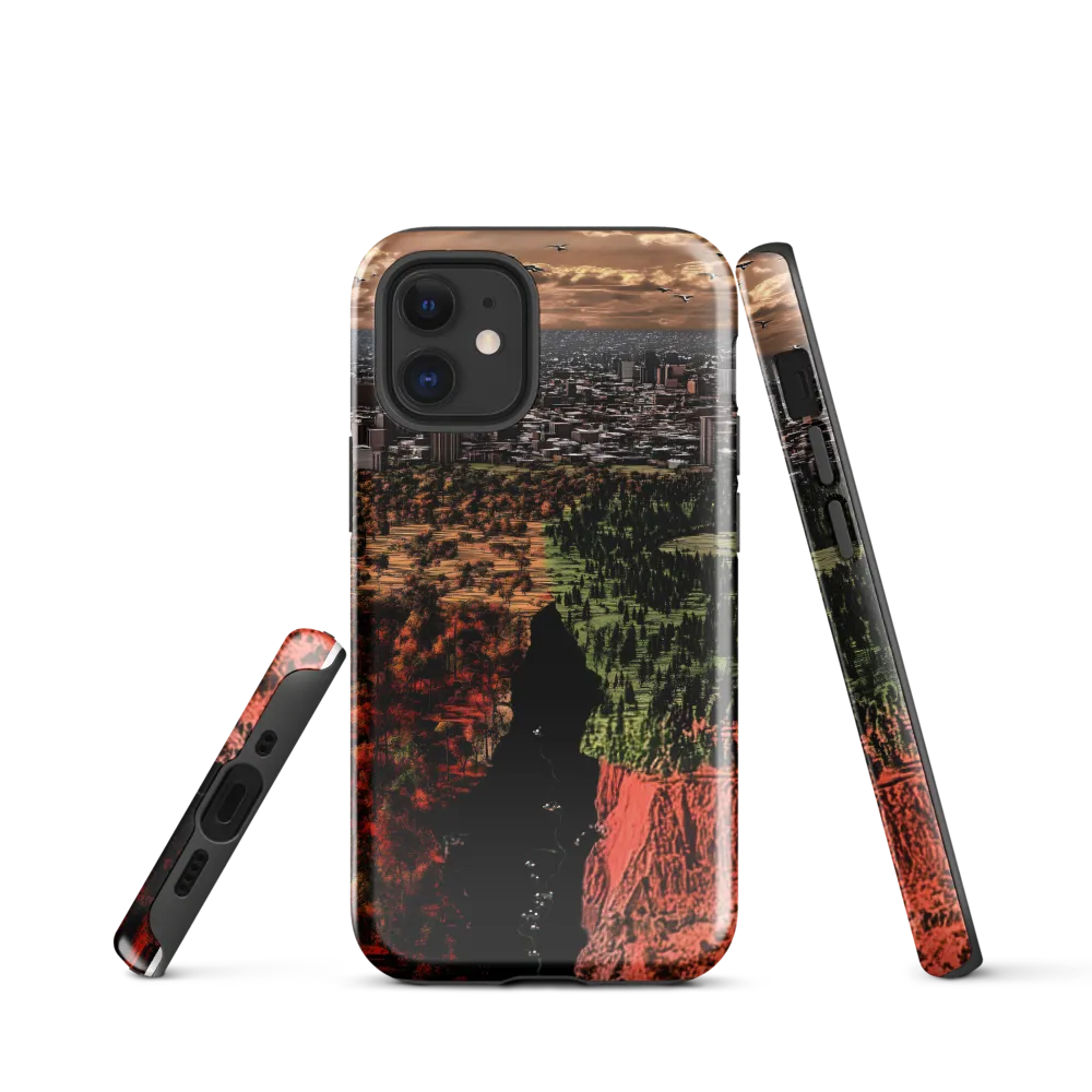 Harmony and Dissonance: A Landscape of Contrasts | Phone Case |  12 mini | Tough Case | Glossy