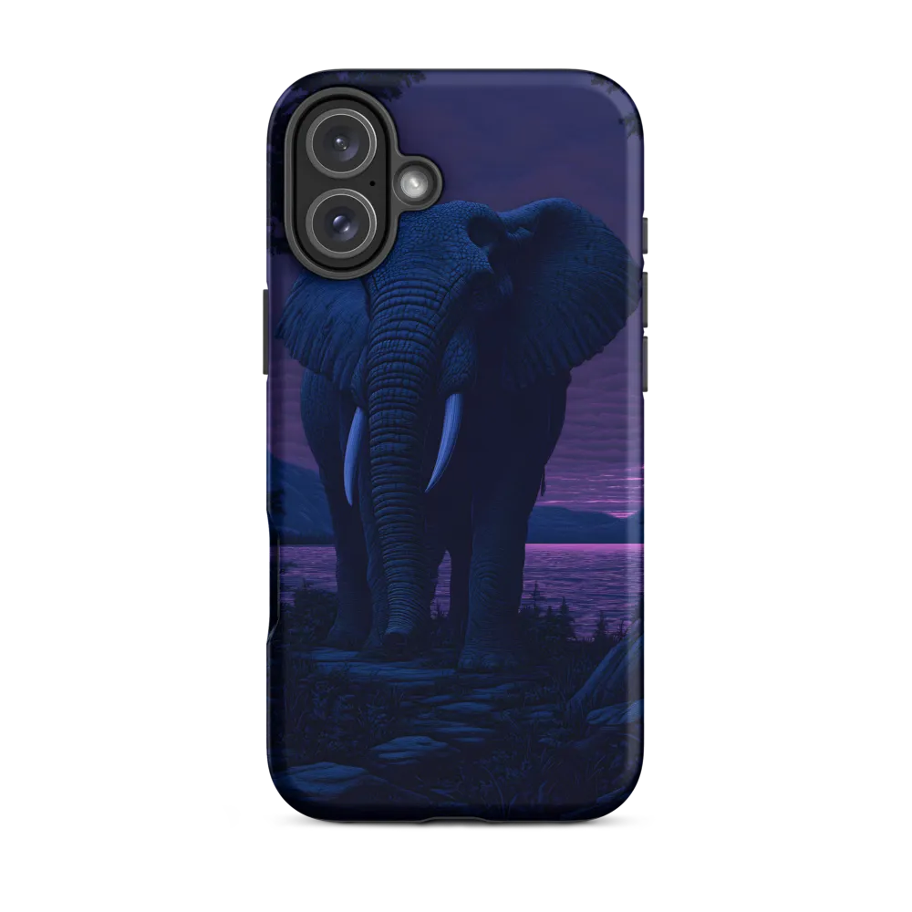 Engraved Elephant at Dusk