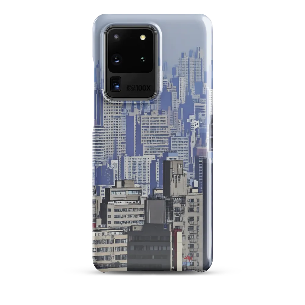 Urban Symphony: A Cityscape in Blues and Grays | Phone Case |  S20 Ultra | Snap Case | Glossy