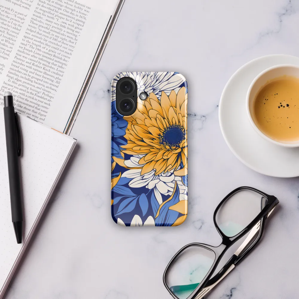 Floral Harmony in Blue and Yellow | Phone Case |  16 | Snap Case | Glossy