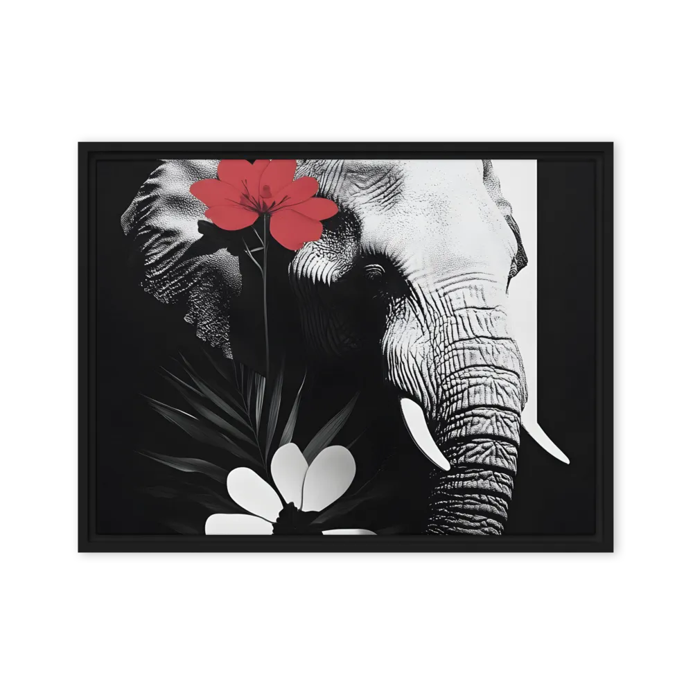 Elephant Harmony | Canvas with Black Frame | 18″×24″