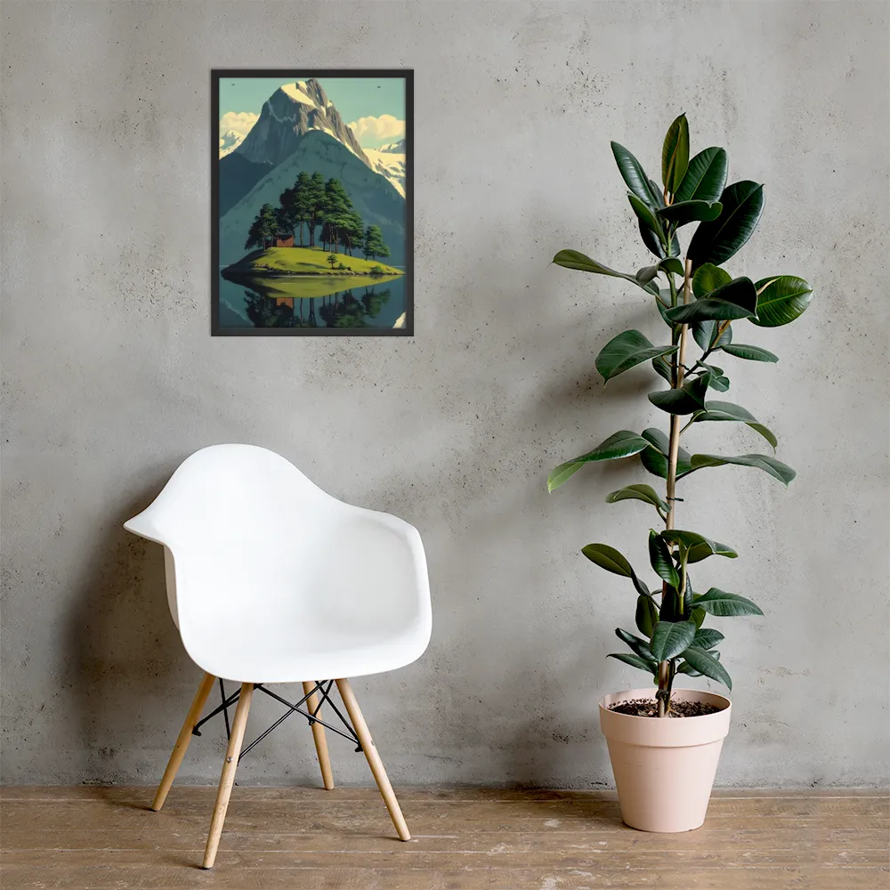 Whispers of Tranquility | Poster with Black Frame | 18″×24″