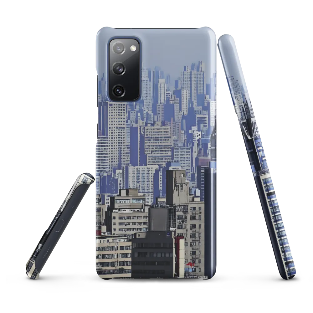 Urban Symphony: A Cityscape in Blues and Grays