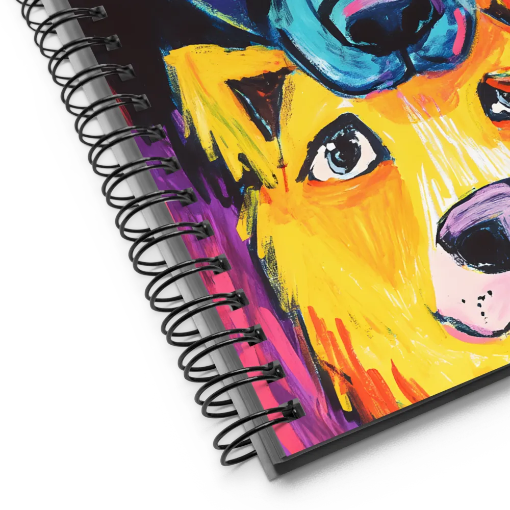 Vibrant Companions: An Expression of Canine Spirit | Spiral Notebook