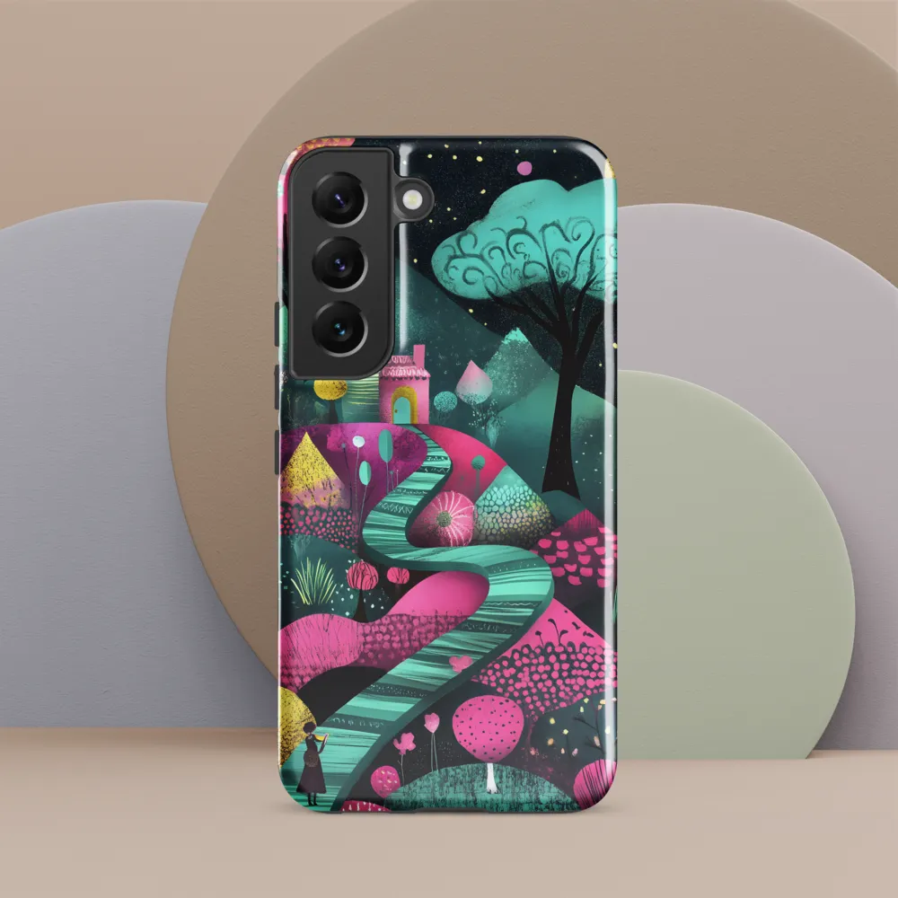 Whimsical Journey through Colorful Lands | Phone Case |  S22 | Tough Case | Glossy