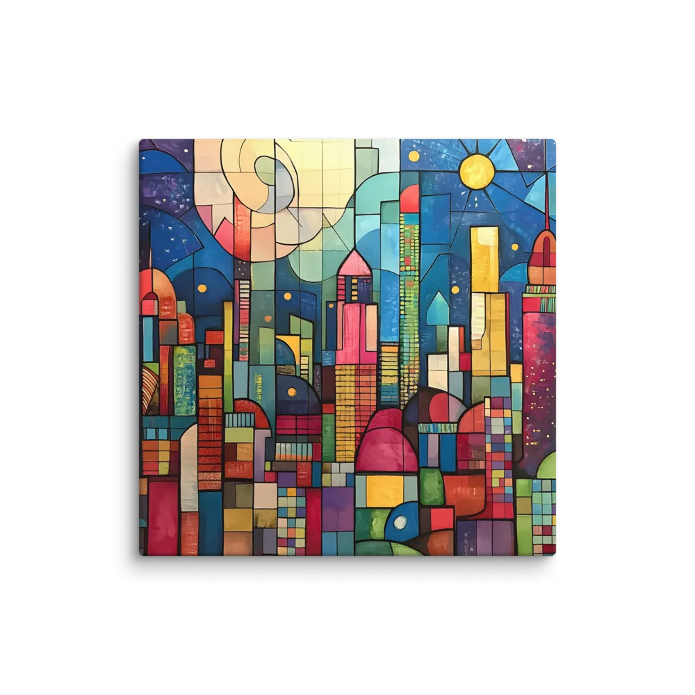 Geometric Harmony: A Vibrant Cityscape