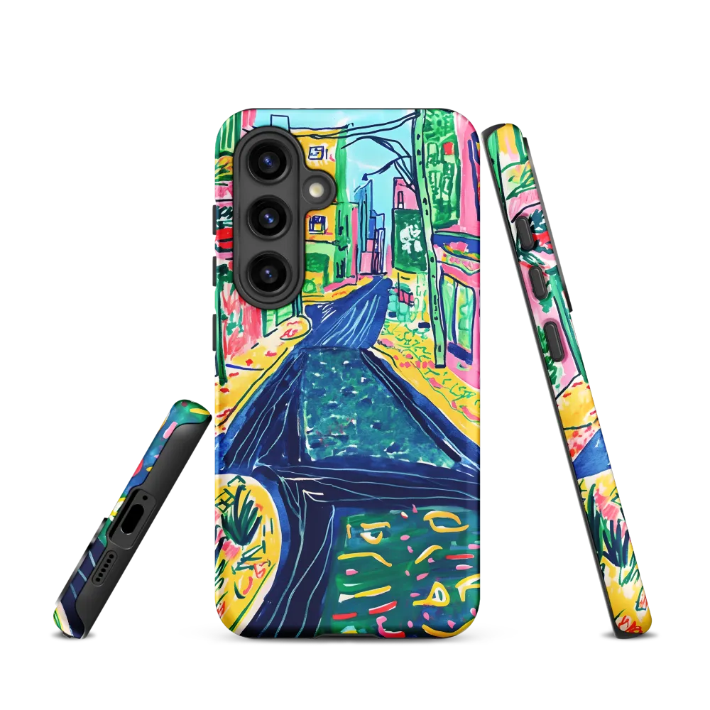 Dreamy Street in Vibrant Hues