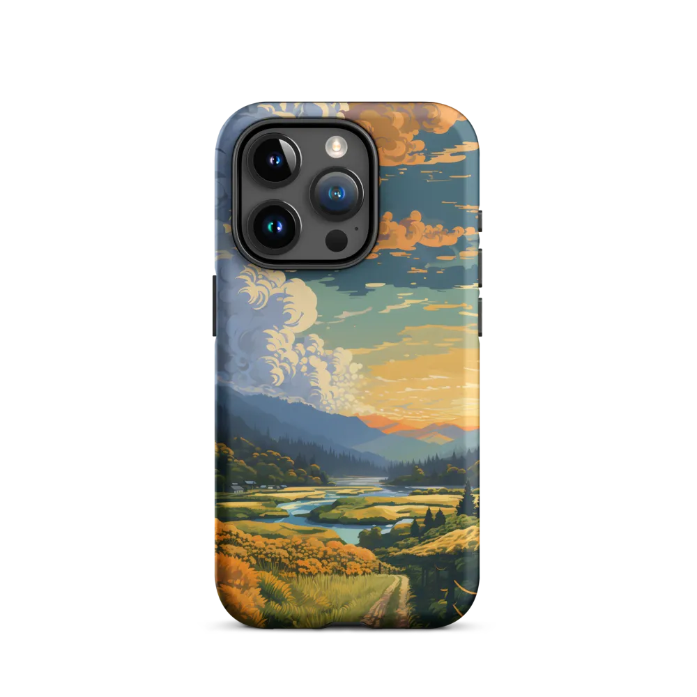 Tranquil Valley at Dusk | Phone Case |  15 Pro | Tough Case | Matte