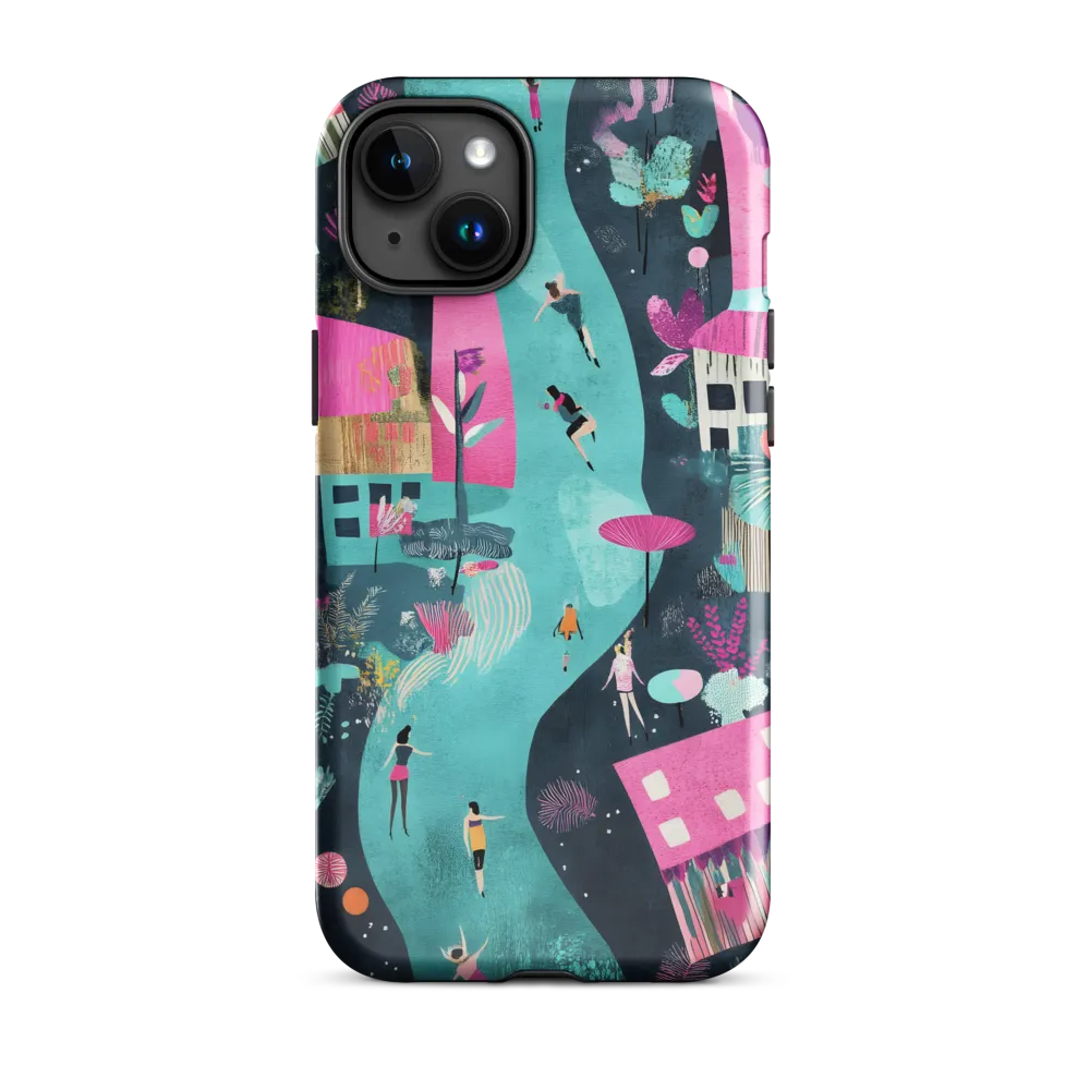 Whimsical Journey Through a Vibrant Landscape | Phone Case |  15 Plus | Tough Case | Glossy