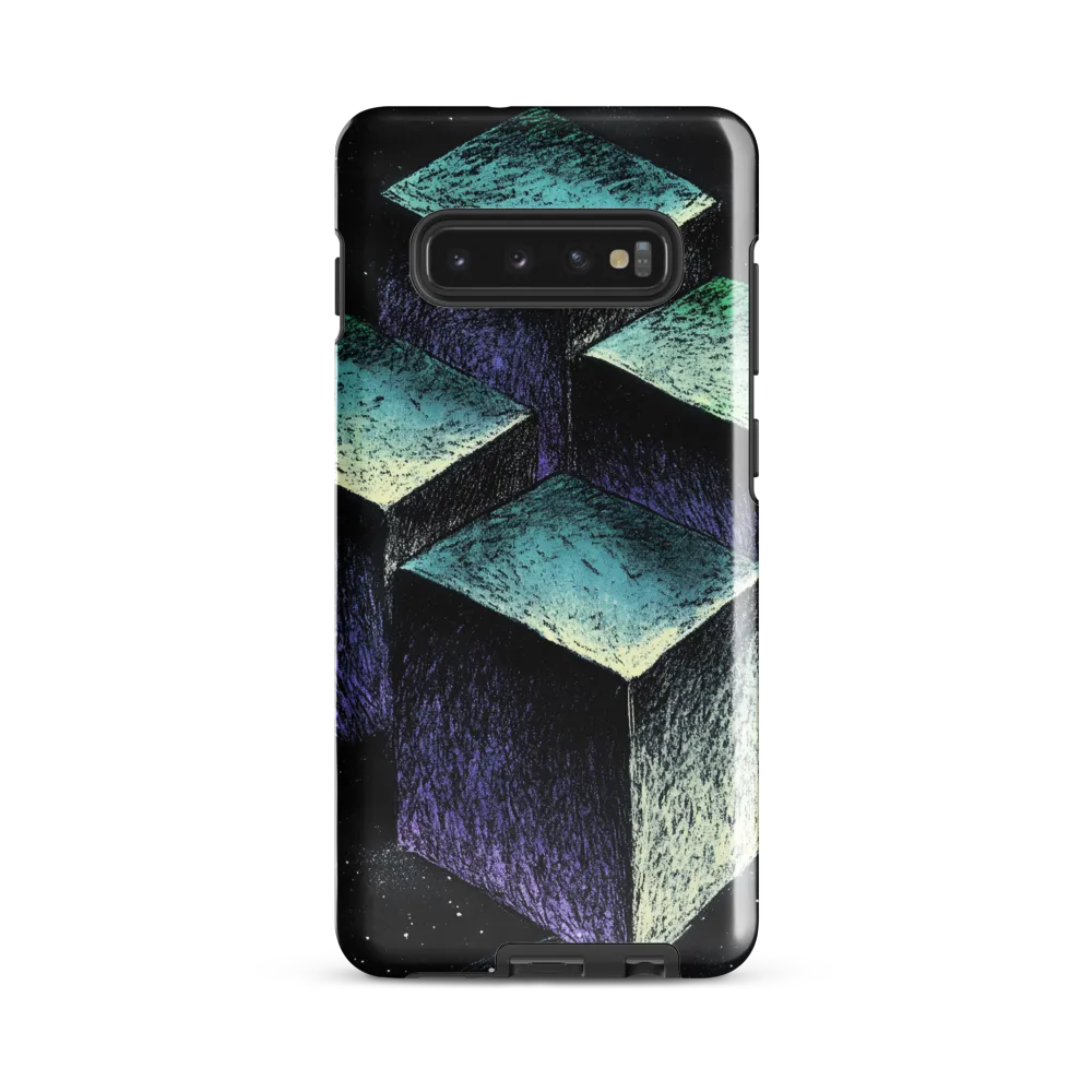 Floating Geometry: A Study in Cubes | Phone Case |  S10 Plus | Tough Case | Glossy