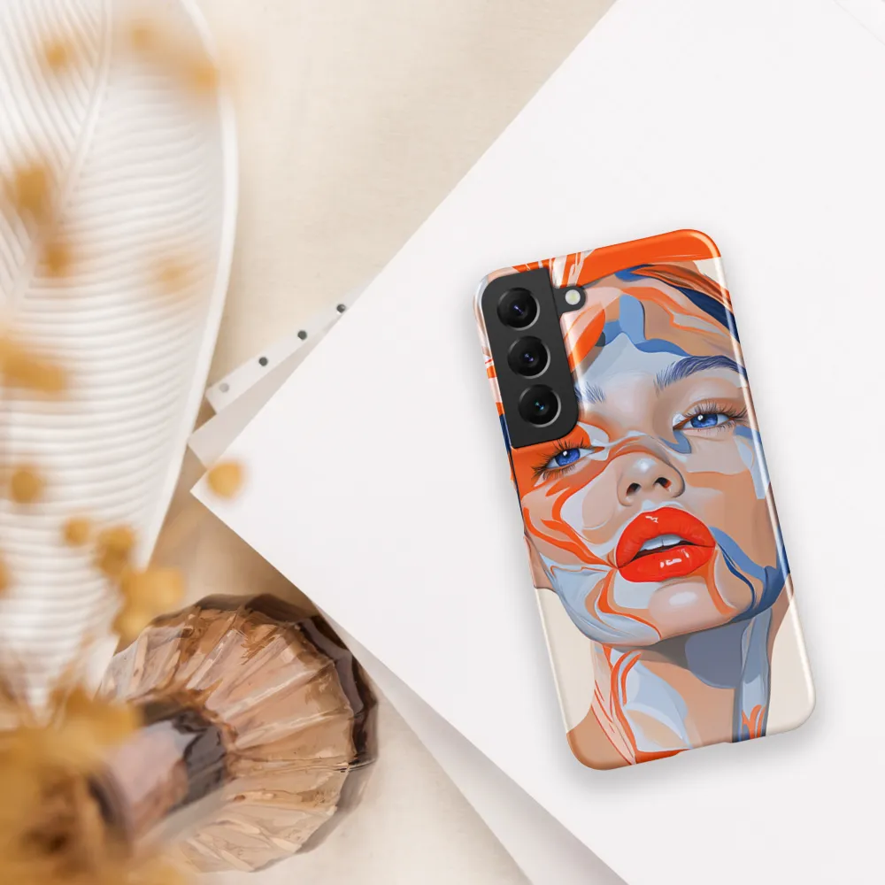 Chromatic Veils — Portrait in Orange and Blue