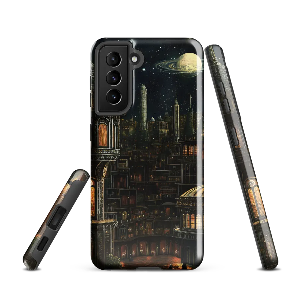 Celestial Enigma: A Surreal Cityscape