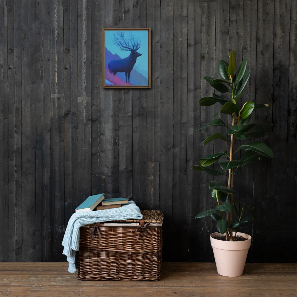 Ethereal Harmony | Canvas with Brown Frame | 11″×14″