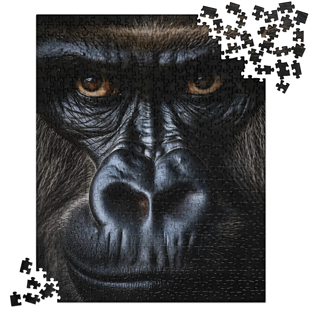 Gaze of the Wild: A Gorilla's Portrait | Jigsaw Puzzle | 520 pieces