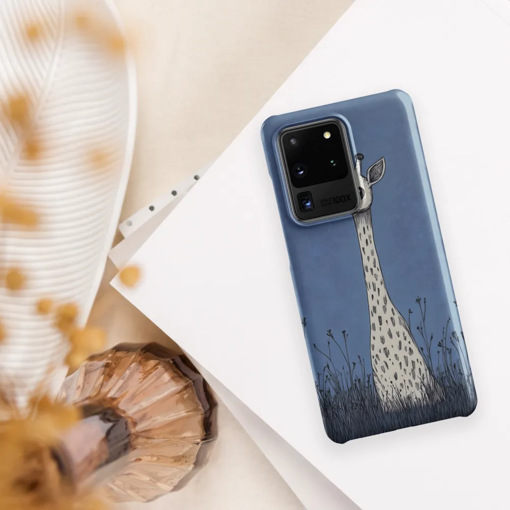 Whimsical Giraffe in Blue