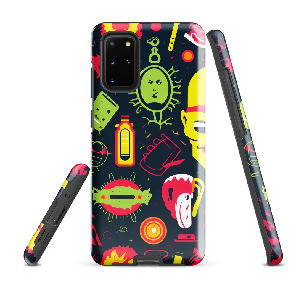Neon Revelry: A Quirky Exploration of Modern Pop Art | Phone Case |  S20 Plus | Tough Case | Glossy