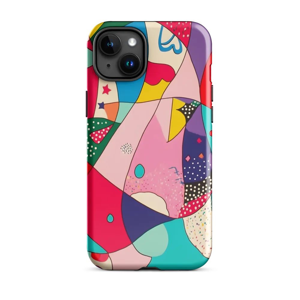 Playful Geometry in Color | Phone Case |  15 Plus | Tough Case | Glossy