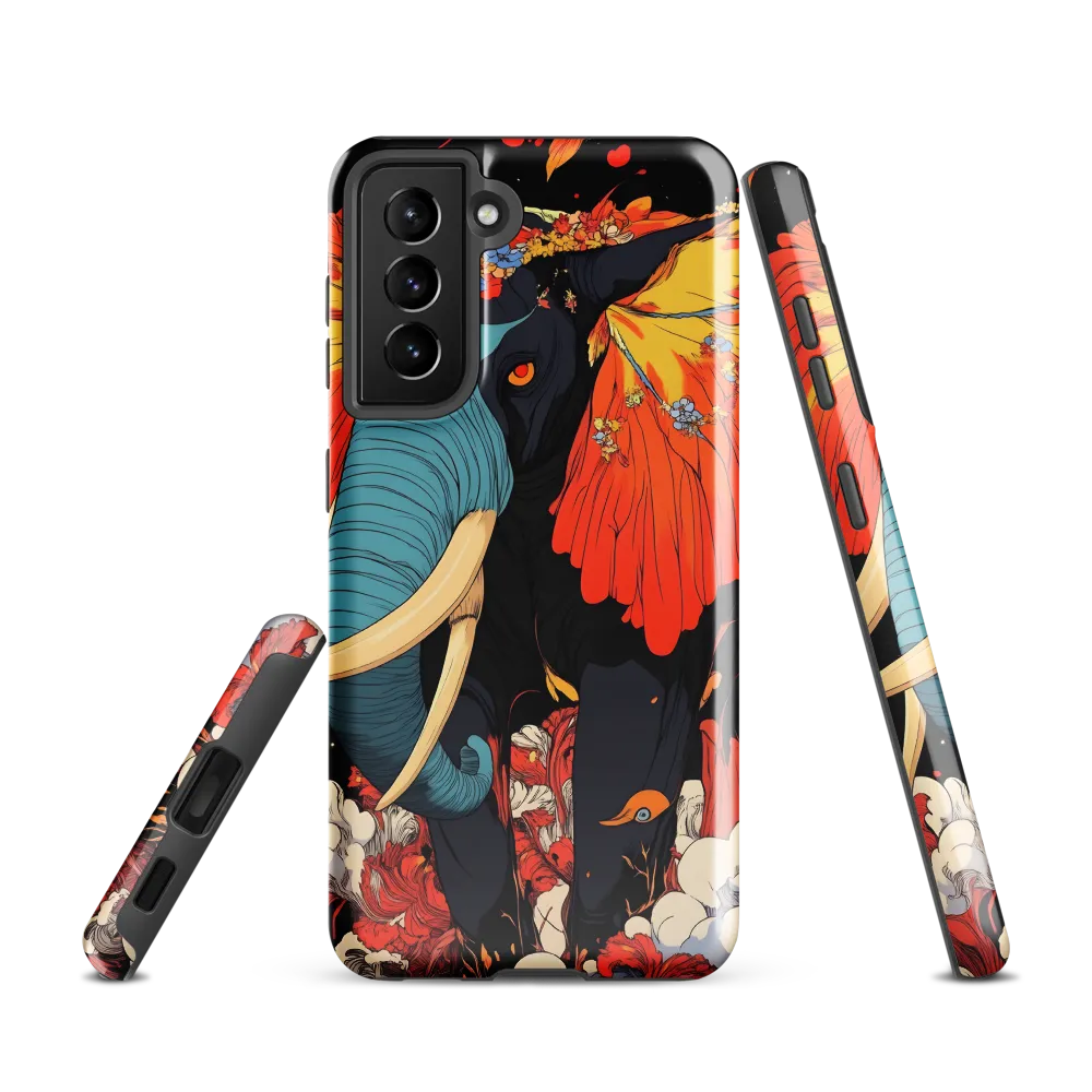 Majesty of the Floral Elephant | Phone Case |  S21 | Tough Case | Glossy