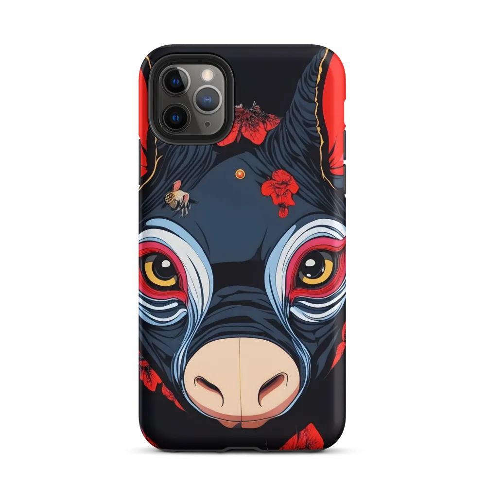 Mystical Bull with Floral Motifs