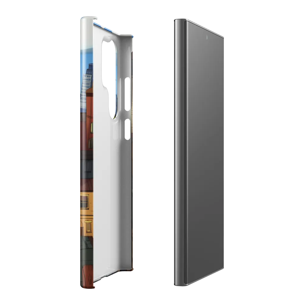 Urban Symphony: A Colorful Cityscape | Phone Case |  S23 Ultra | Snap Case | Glossy