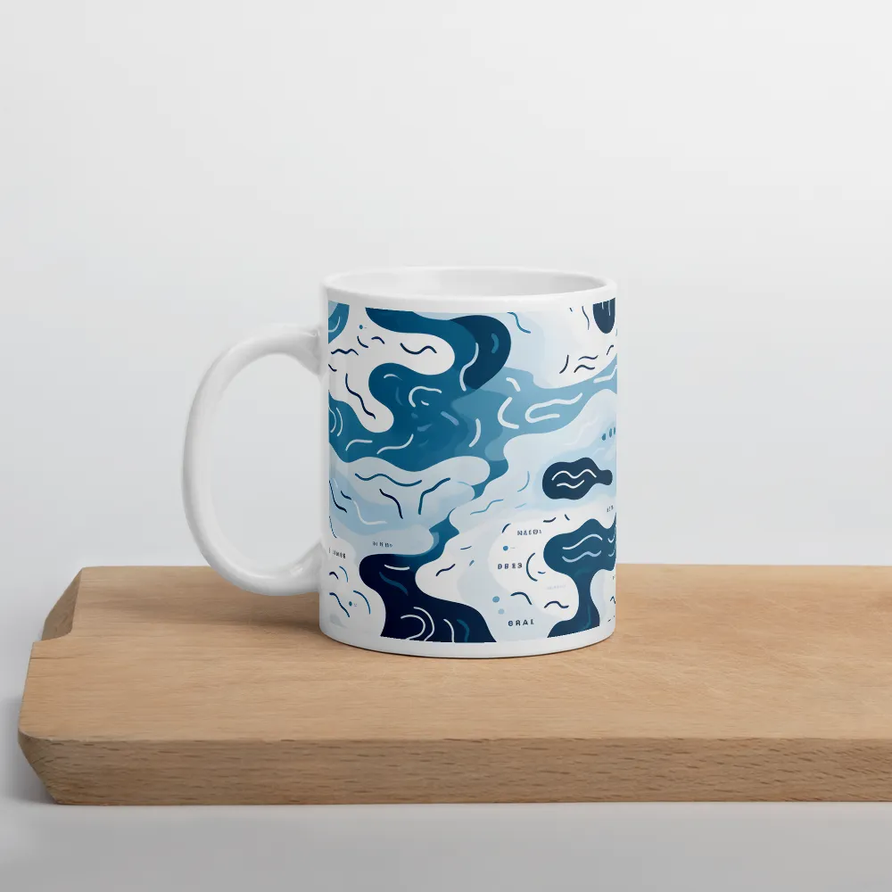 Flowing Waters: An Abstract Journey | Mugs | Multiple Sizes & Colors