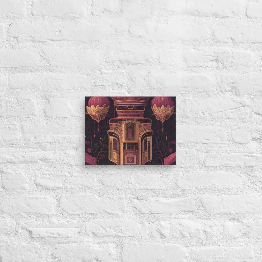 Ornate Harmony: A Digital Floral Architecture | Canvas | 9″×12″