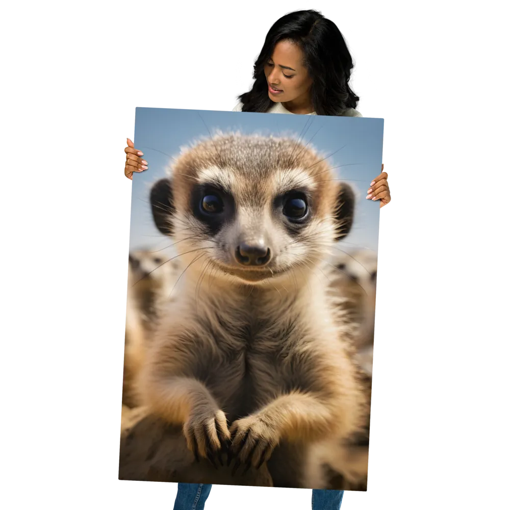 Curious Stance: The Meerkat's Gaze | Metal Print | 24″×36″