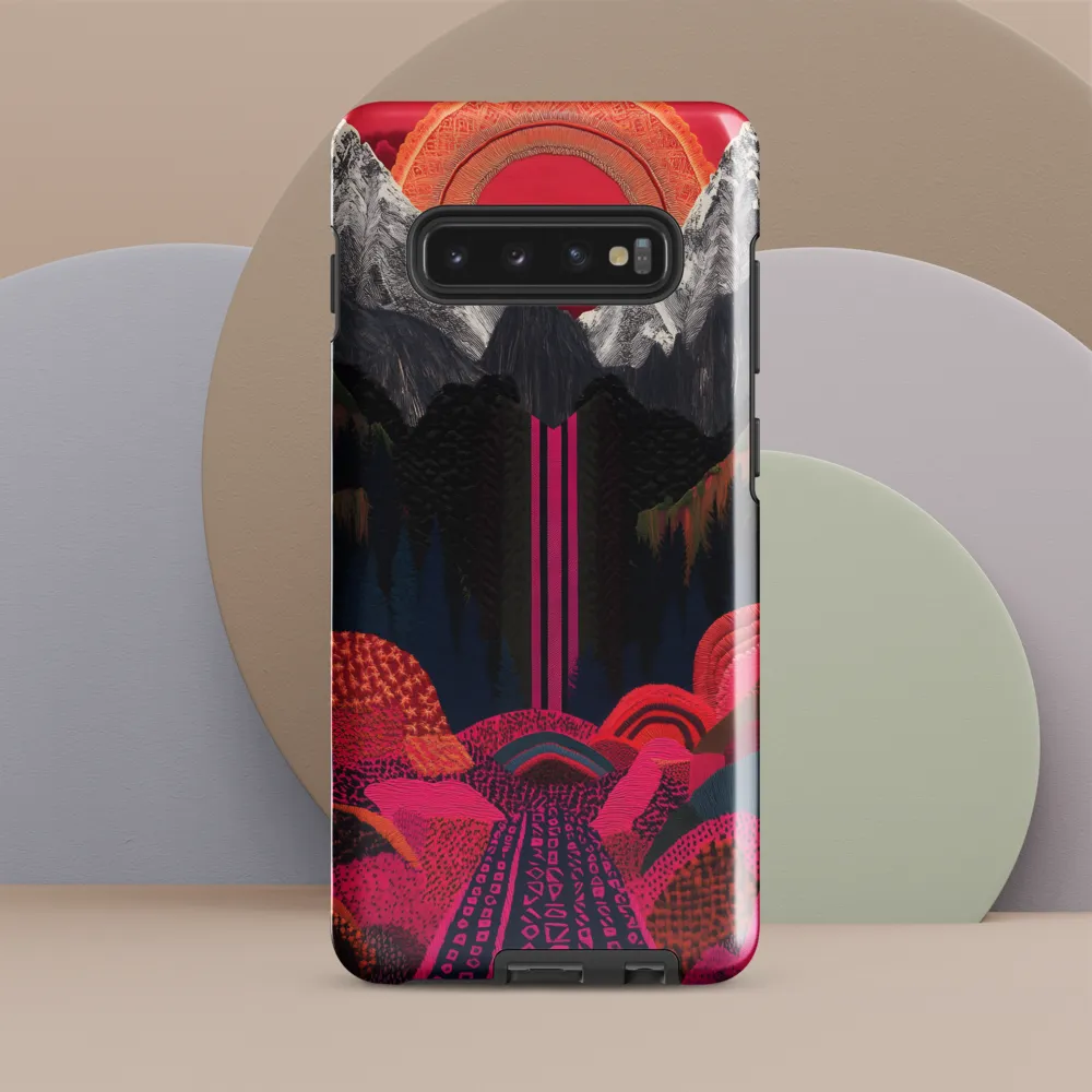 Ethereal Cascade: A Surreal Landscape | Phone Case |  S10 Plus | Tough Case | Glossy