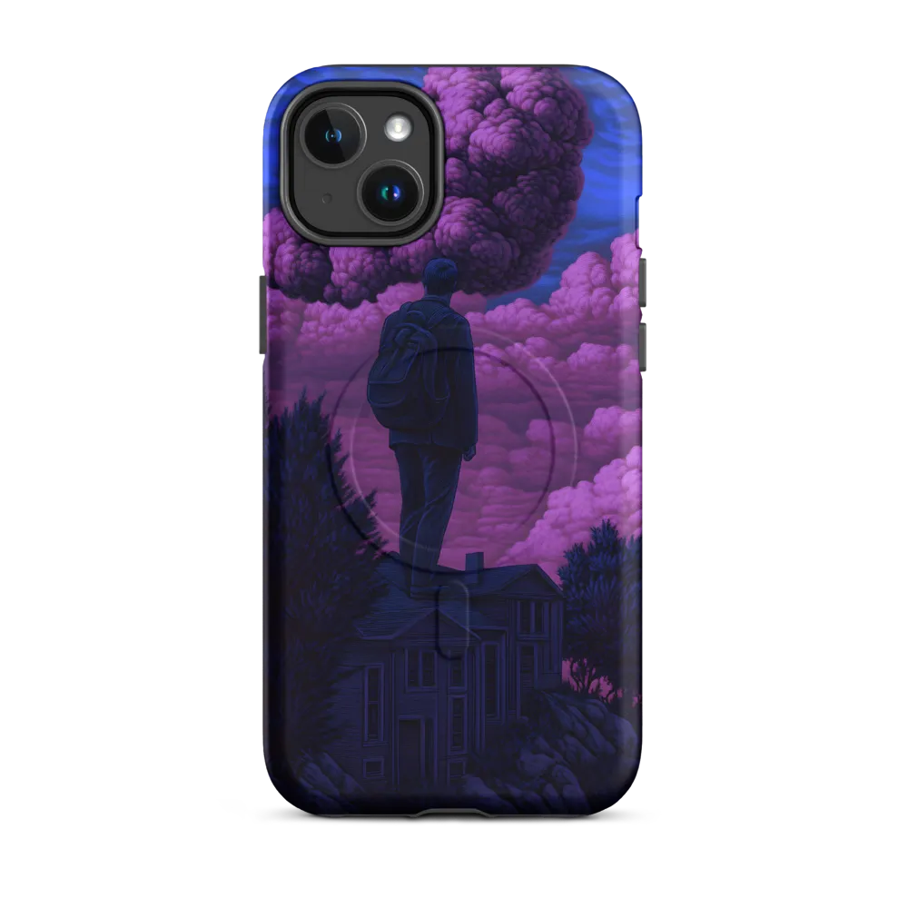 Contemplation Amidst Surreal Clouds | Phone Case |  14 Plus | MagSafe® Tough Case | Matte