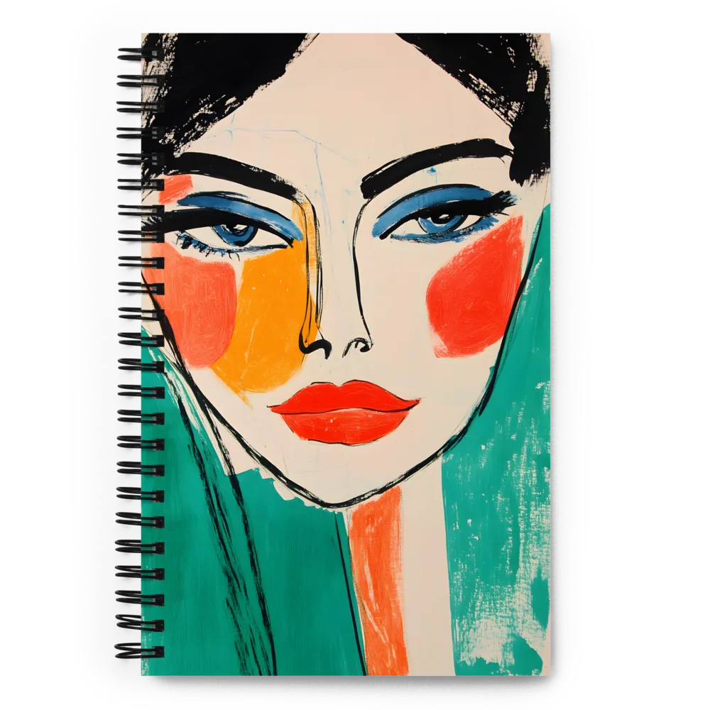 Vivid Portrait of a Modern Muse | Spiral Notebook