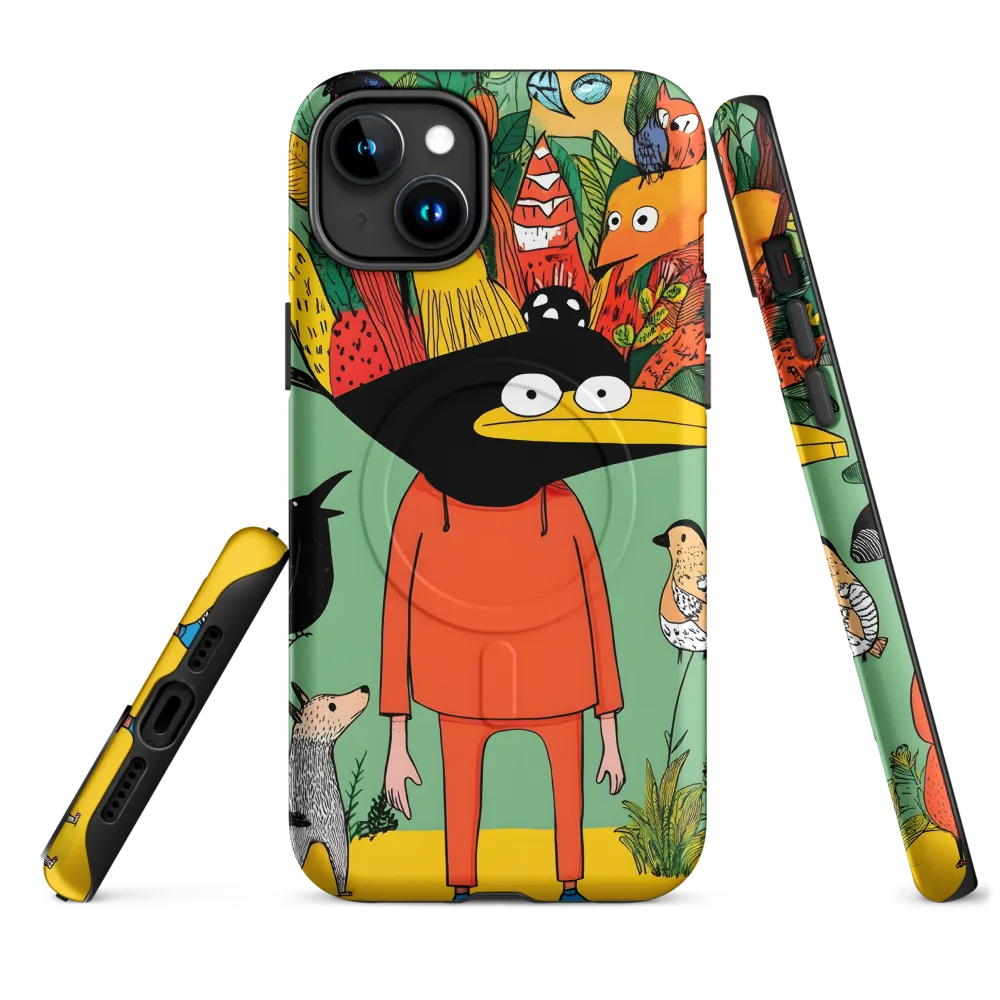 Whimsical Encounter in a Colorful Jungle