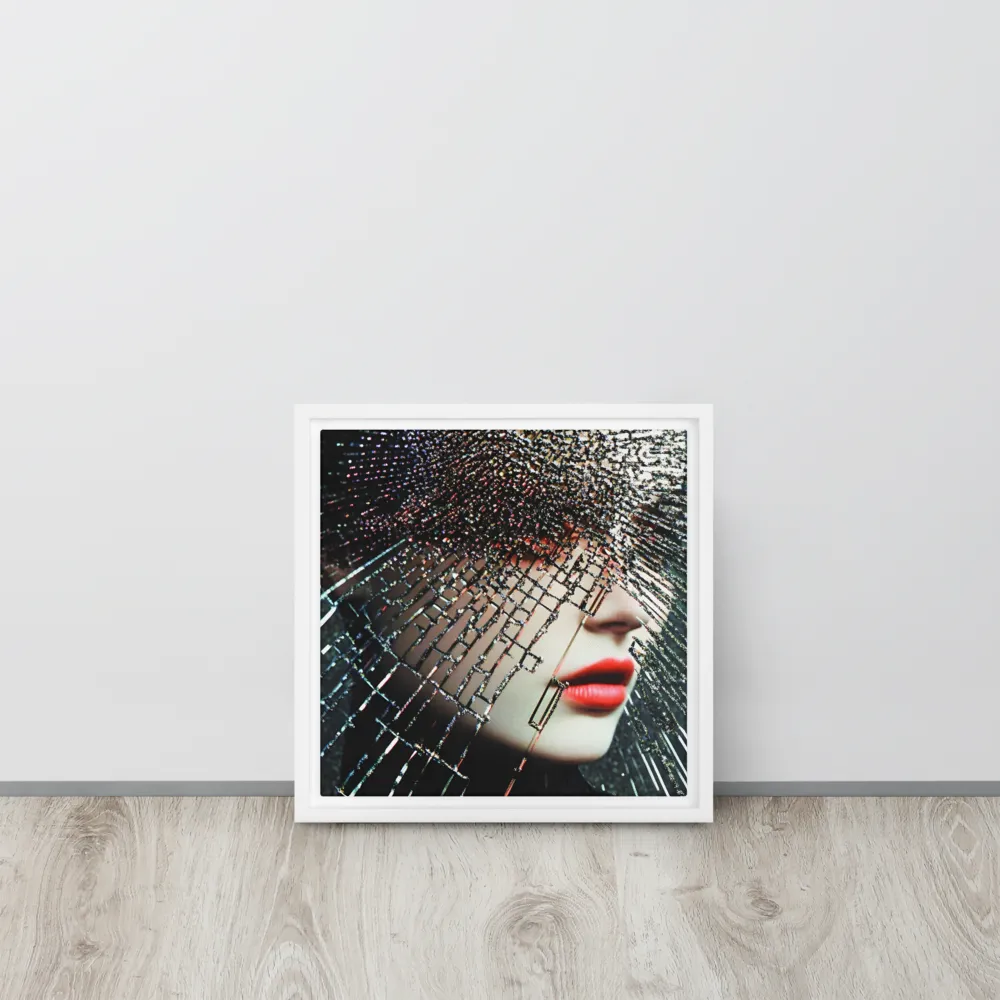 Fractured Identity | Canvas with White Frame | 12″×12″