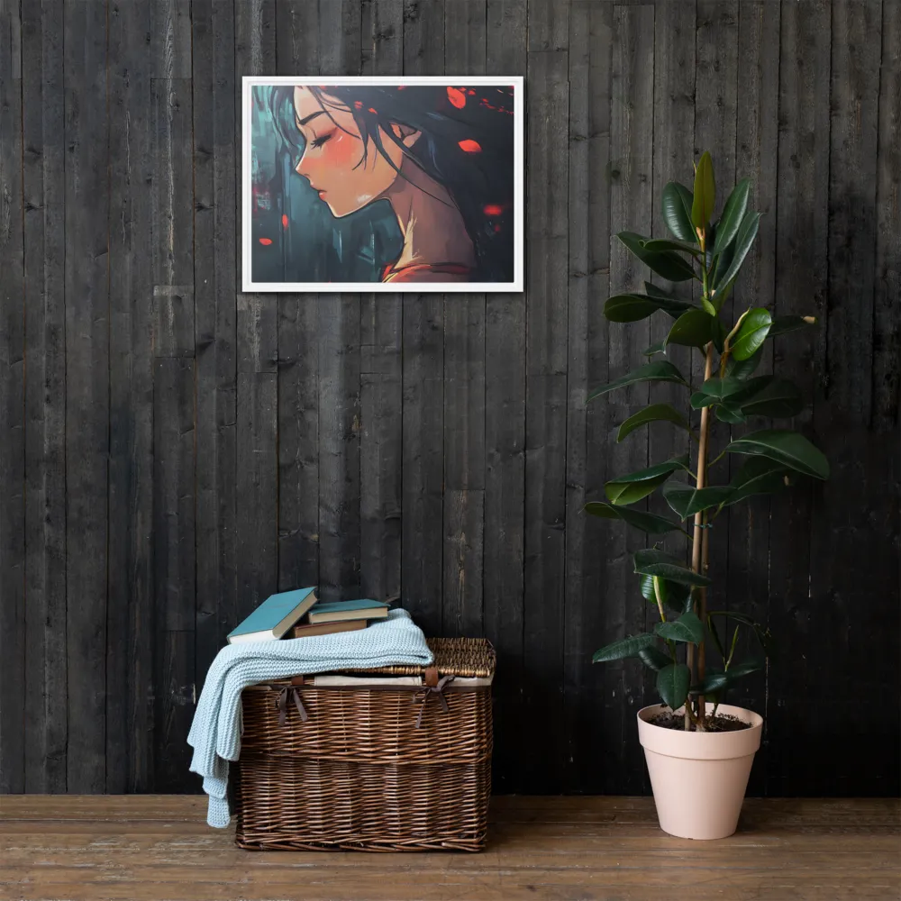 Whispers of Melancholy | Canvas with White Frame | 18″×24″