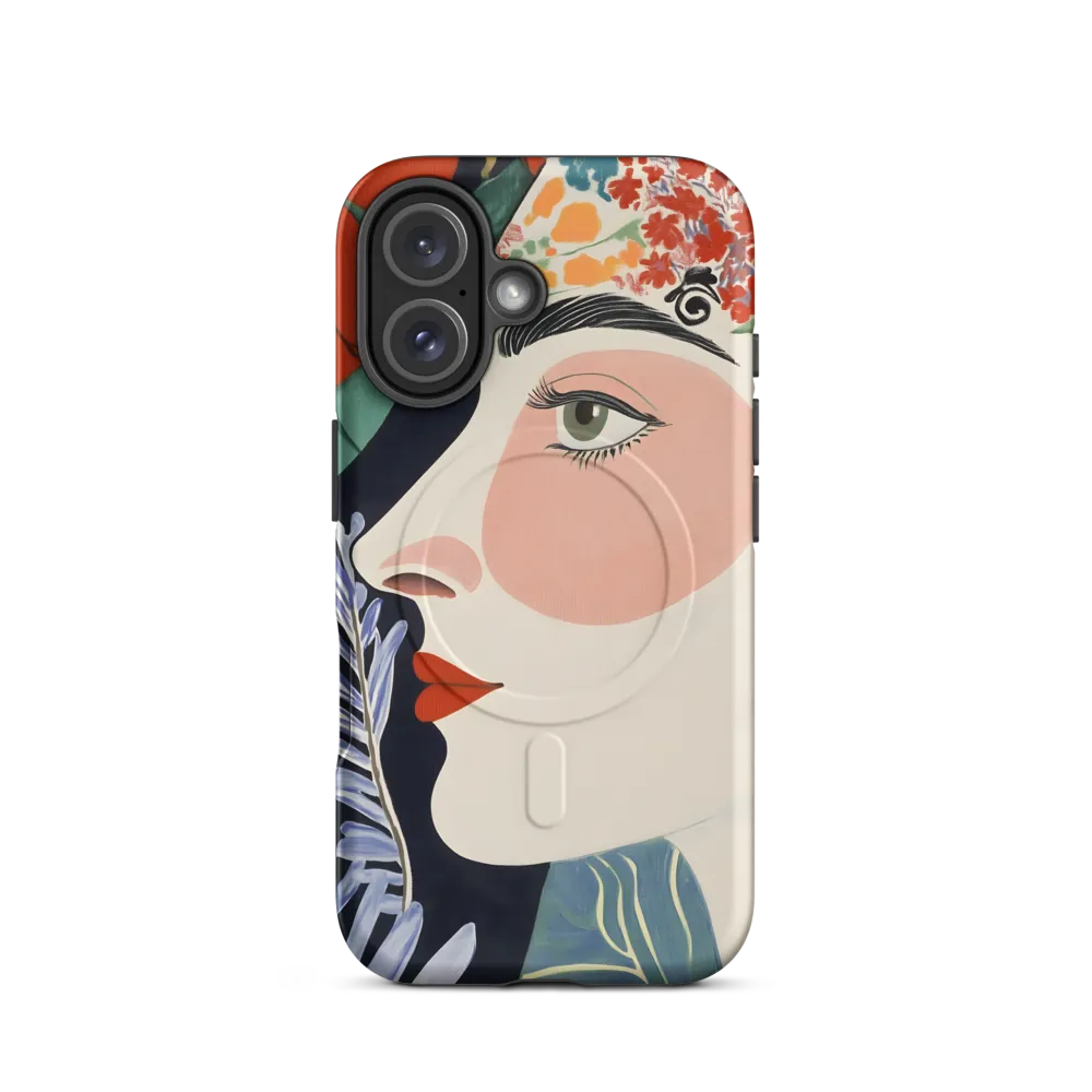 Floral Serenade: A Modern Portrait