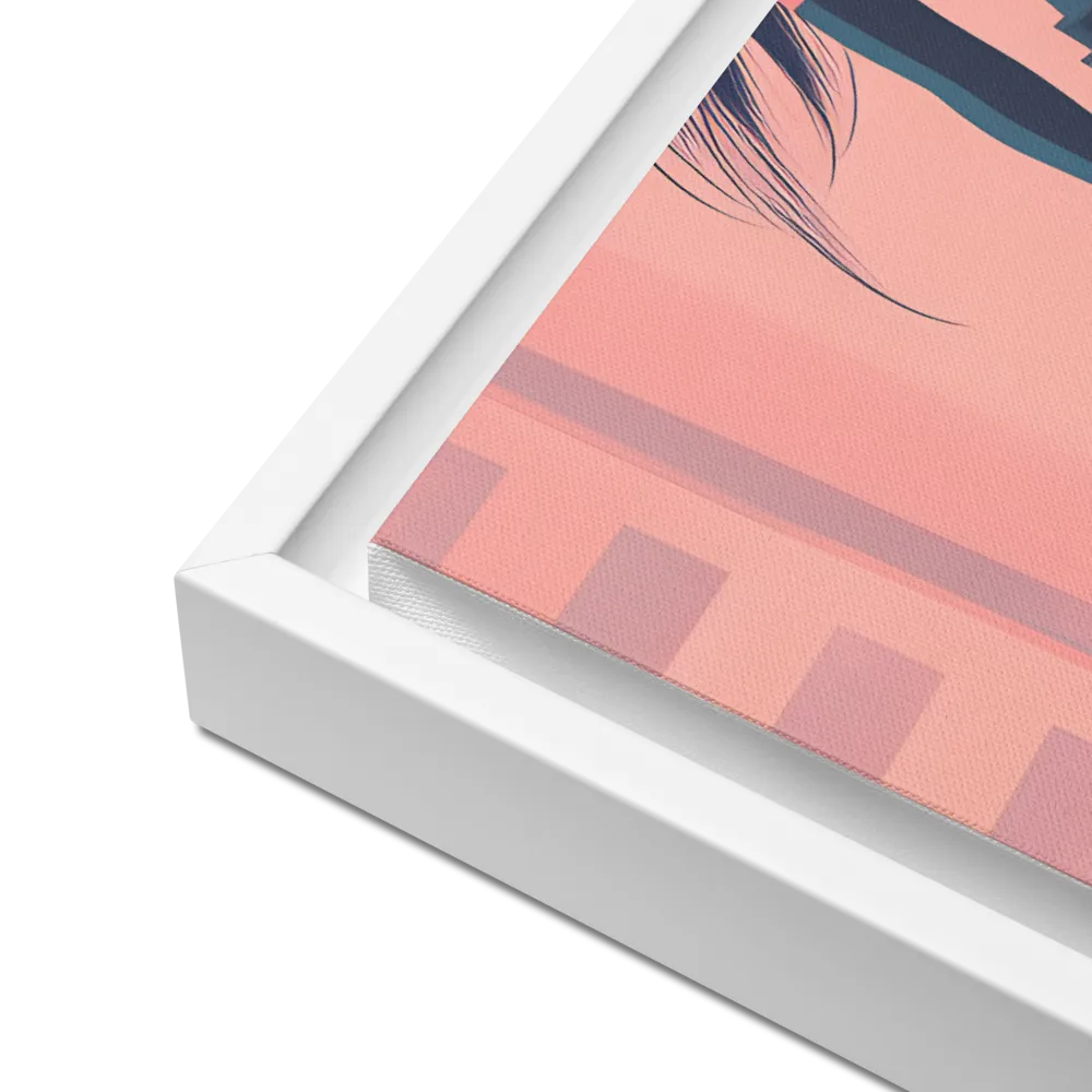 Urban Sentinel: A Warrior's Stand | Canvas with White Frame | 18″×24″