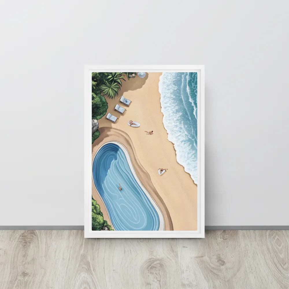 Serenity by the Shore | Canvas with White Frame | 12″×18″