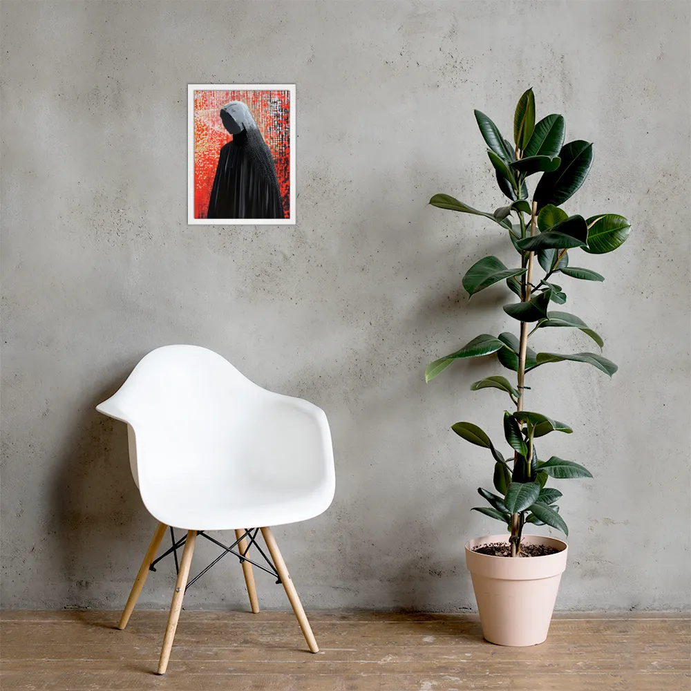 Veil of Modernity | Poster with White Frame | 12″×16″