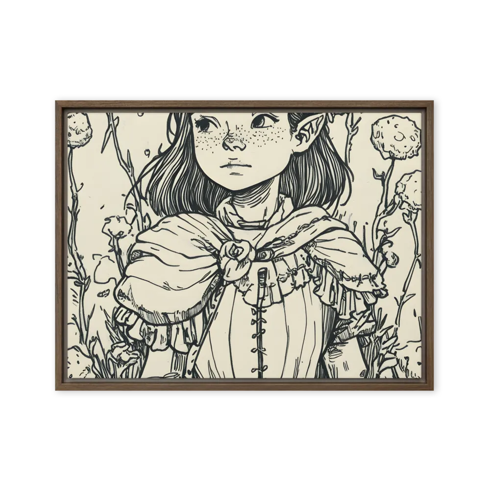 A Young Guardian of Nature | Canvas with Brown Frame | 18″×24″
