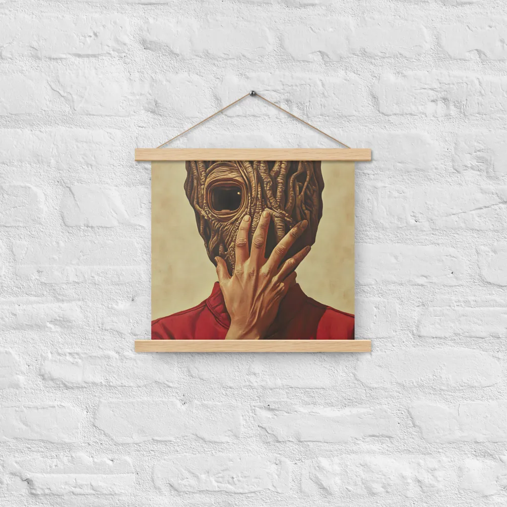 The Mask of Roots | Poster With Oak Wood Hanger | 14″×14″