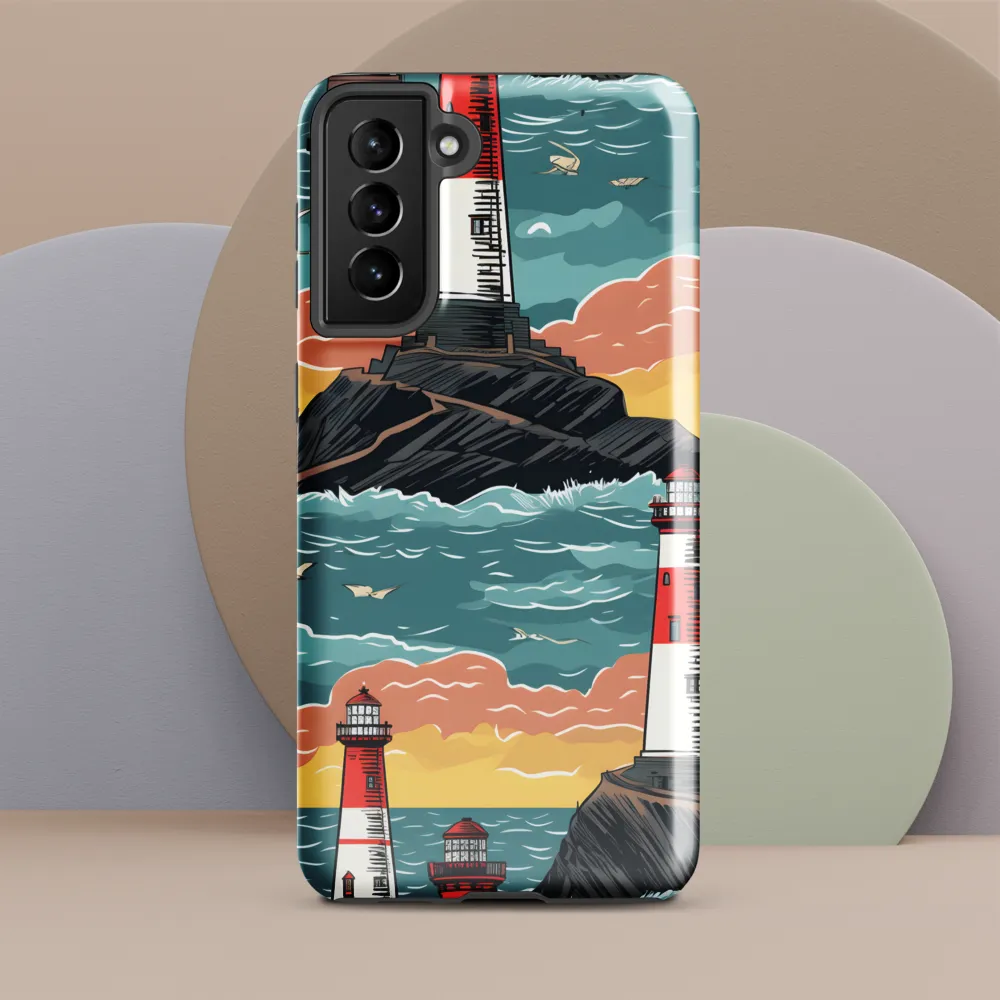Lighthouses in a Whimsical Ocean