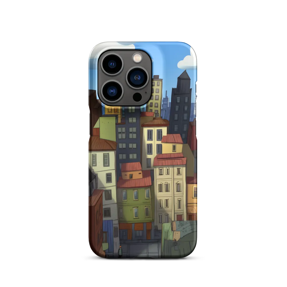 Urban Symphony: A Colorful Cityscape | Phone Case |  14 Pro | Snap Case | Matte