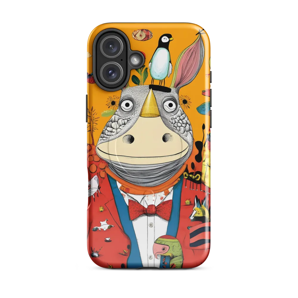 Whimsical Rhinoceros: A Playful Encounter
