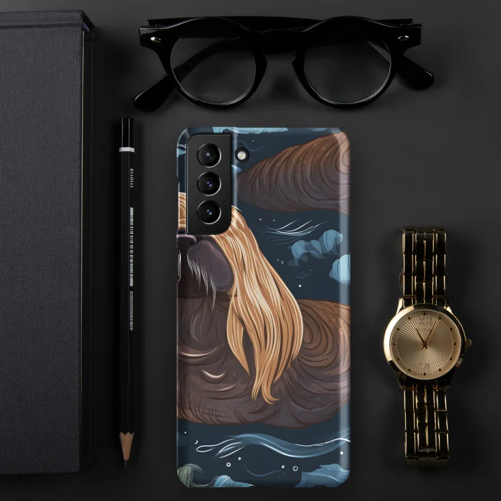 Whimsical Walruses in Deep Blue