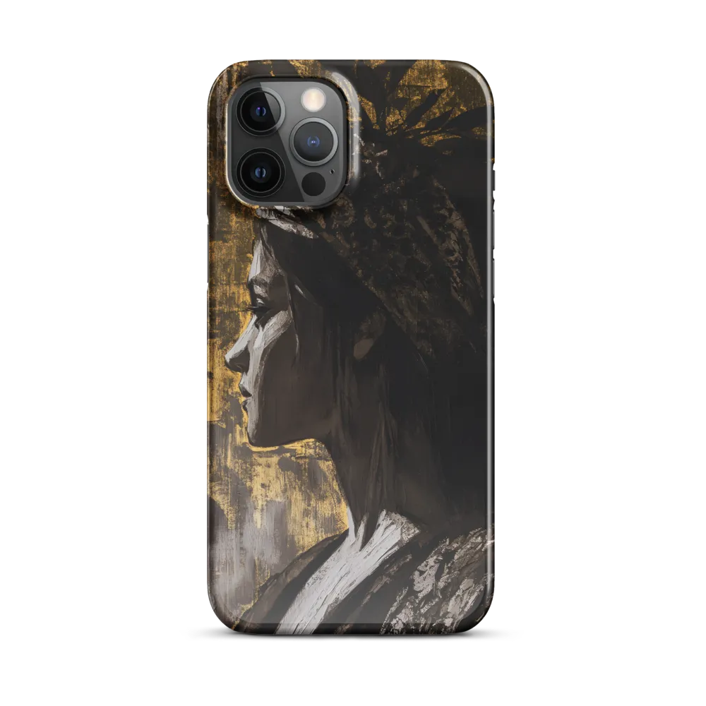 Golden Elegance: A Modern Profile Portrait