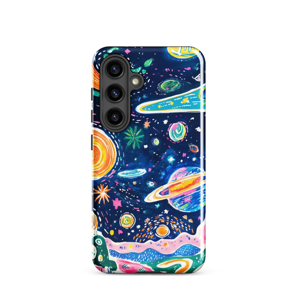 Whimsical Cosmic Landscape | Phone Case |  S24 | Tough Case | Glossy