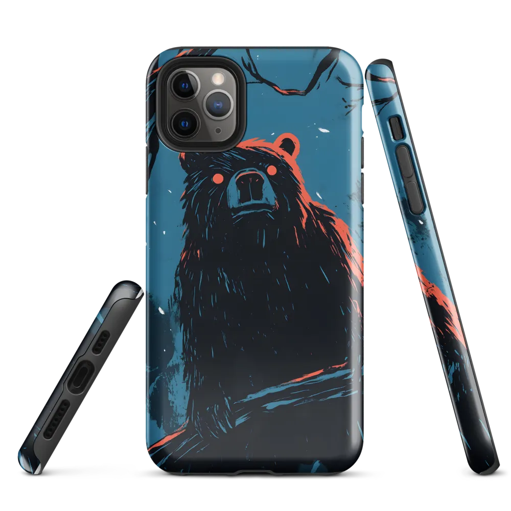 Eerie Majesty: A Bear in the Night | Phone Case |  11 Pro Max | Tough Case | Glossy